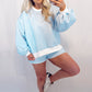 Pink Plaid Baggy Pullover Drawstring Casual Shorts 2pcs Outfit