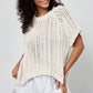 Ashleigh Blue Plus Size Open Knit Bow Tie Short Sleeve Sweater