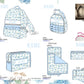 Blue Hydrangea Quilted Smock Luggage