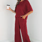 Sky Blue Drop Shoulder Boxy Tee and Barrel Pants Set