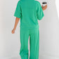 Sky Blue Drop Shoulder Boxy Tee and Barrel Pants Set