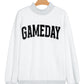 Light Grey High Neck GAMEDAY/ FOOTBALL Double Side Printed Reversible Sweatshirt