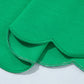 Bright Green Sleeveless Zip Front Scallop Hem Mini Dress