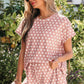 Purple Polka Dot Print Short Set
