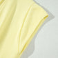 Yellow Cream Half Zip Polo Tee Elastic Waist Romper