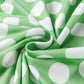 Green Polka Dot Contrast Trim Round Neck Loose Tank Top