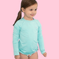 Rash Guard Long Sleeve in Mint Green- FINAL SALE