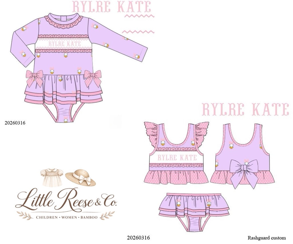 Girly Duck Smock Swim