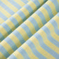 Yellow Stripe Colorblock Trim Crew Neck Loose Tee Drawstring Elastic Waist 2pcs Pant Set
