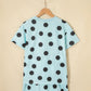 White Polka Dot Short Sleeve Top Casual Skort 2pcs Outfit