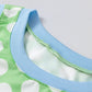 Green Polka Dot Contrast Trim Round Neck Loose Tank Top