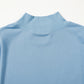 Yellow Solid Color High Neck Cap Sleeve Loose Top