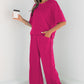 Sky Blue Drop Shoulder Boxy Tee and Barrel Pants Set