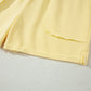 Mist Blue Loose Polo Tee Elastic Waist 2pcs Short Set