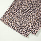 Beige Leopard Print Side Striped Detail Casual Wide Leg Pants