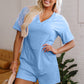 Bonbon Loose Half Sleeve V Neck Knit Romper