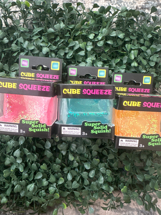 Glitter Budget Cube Squish