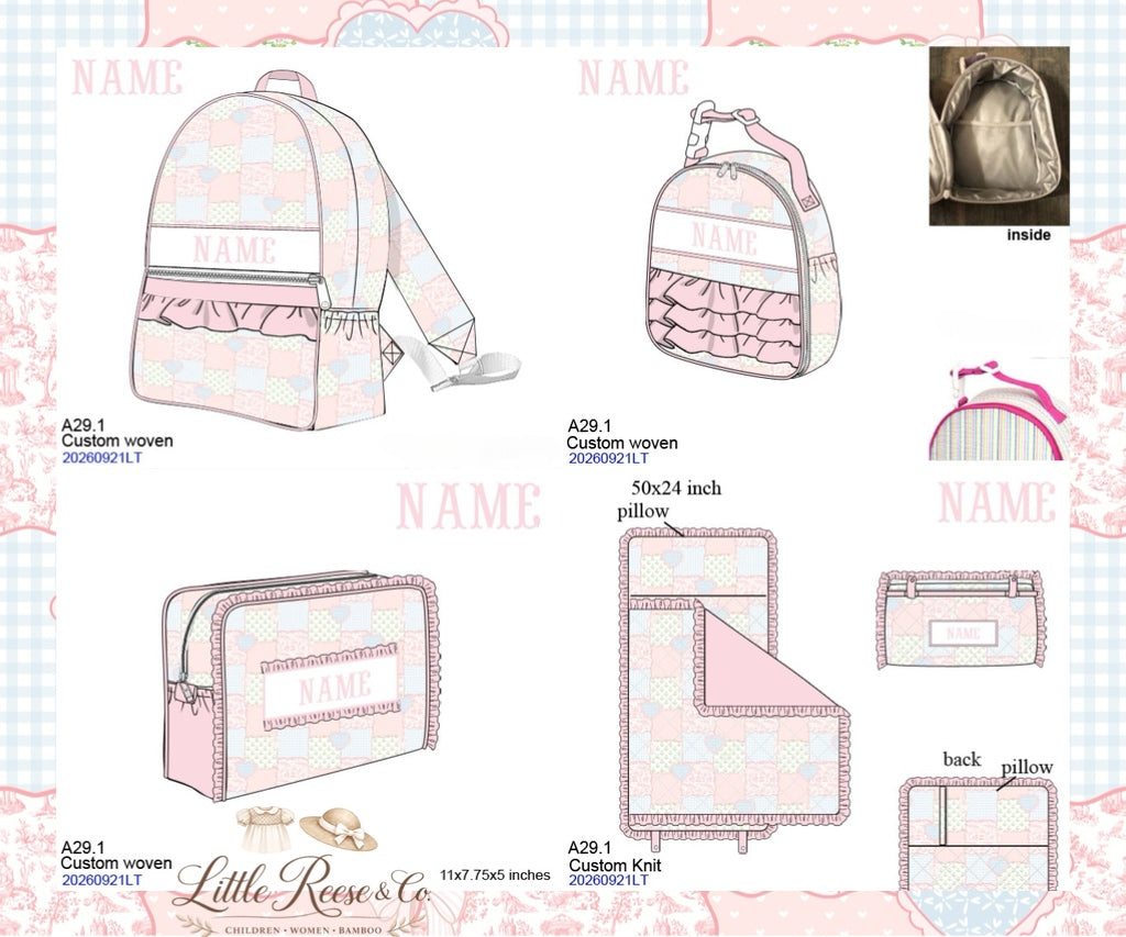Heart Patchwork Quilted Smock Luggage