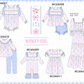 PO95 Blue MAMA'S GIRL embroidery floral collection