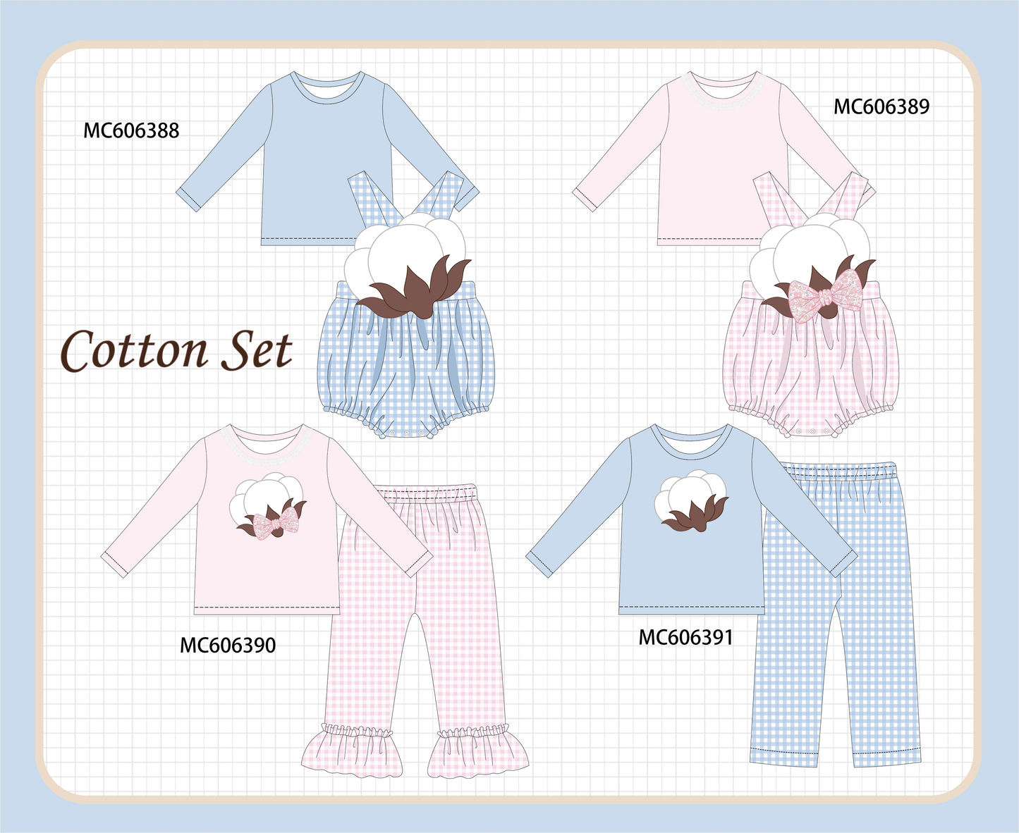 Cotton Applique Gingham Collection- ETA Early December