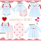 PO95 Blue valentine's day heart embroidery collection