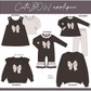 PO95 Brown bow applique collection