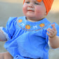 Halloween Thanksgiving Pumpkin Smocked Bubble Romper