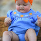 Halloween Thanksgiving Pumpkin Smocked Bubble Romper