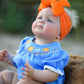 Halloween Thanksgiving Pumpkin Smocked Bubble Romper