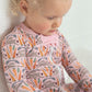 Spring Bunnies Pink Pima Cotton Zip Up Pajamas-FINAL SALE
