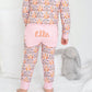 Spring Bunnies Pink Pima Cotton Zip Up Pajamas-FINAL SALE