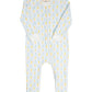 Blue Bunny Knit Zip Up Pajamas-FINAL SALE