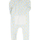 Blue Bunny Knit Zip Up Pajamas-FINAL SALE
