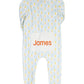 Blue Bunny Knit Zip Up Pajamas-FINAL SALE