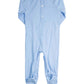 Baby Rattle Smocked Knit Onesie In Blue