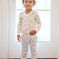 Dreaming of Dreidels Hanukkah Pima Cotton Zip Up Pajamas- FINAL SALE