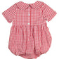 School Supplies Smocked Red Windowpane Boy Bubble