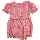 School Supplies Smocked Red Windowpane Girl Bubble