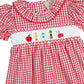 School Supplies Smocked Red Windowpane Dress