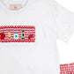 School Supplies Smocked Red Windowpane Shorts Set