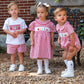 School Supplies Smocked Red Windowpane Boy Bubble