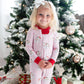 Vintage Santa Pink Knit Zip Up Pajamas-FINAL SALE
