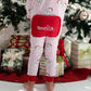 Vintage Santa Pink Knit Zip Up Pajamas-FINAL SALE
