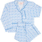 Blue Pumpkin Check Print Pajama Set- FINAL SALE