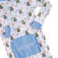 Woodland Creatures Pima Cotton Zip Up Pajamas- FINAL SALE