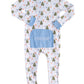 Woodland Creatures Pima Cotton Zip Up Pajamas- FINAL SALE