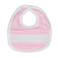 Geometric Smocked Pink Knit Bib