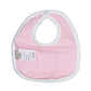 Geometric Smocked Pink Knit Bib
