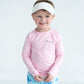 Rash Guard Long Sleeve In Pale Pink- FINAL SALE