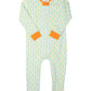 Carrot Crush Knit Zip Up Pajamas-FINAL SALE